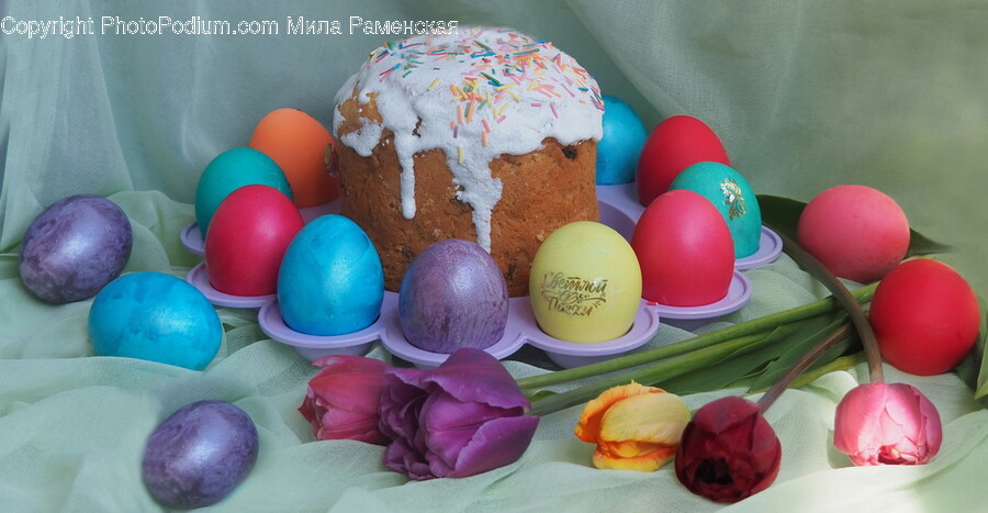 Egg, Food, Sweets, Easter Egg, Flower