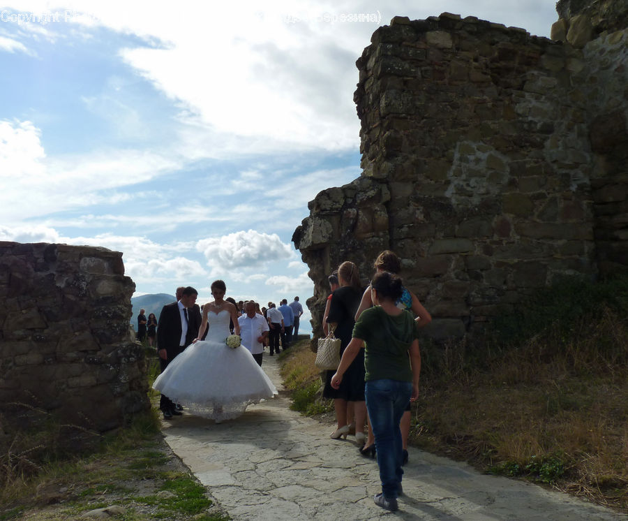 Human, People, Person, Wedding, Castle, Fort, Cliff