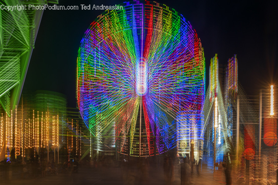 Amusement Park, Theme Park, Ferris Wheel, Human, Person
