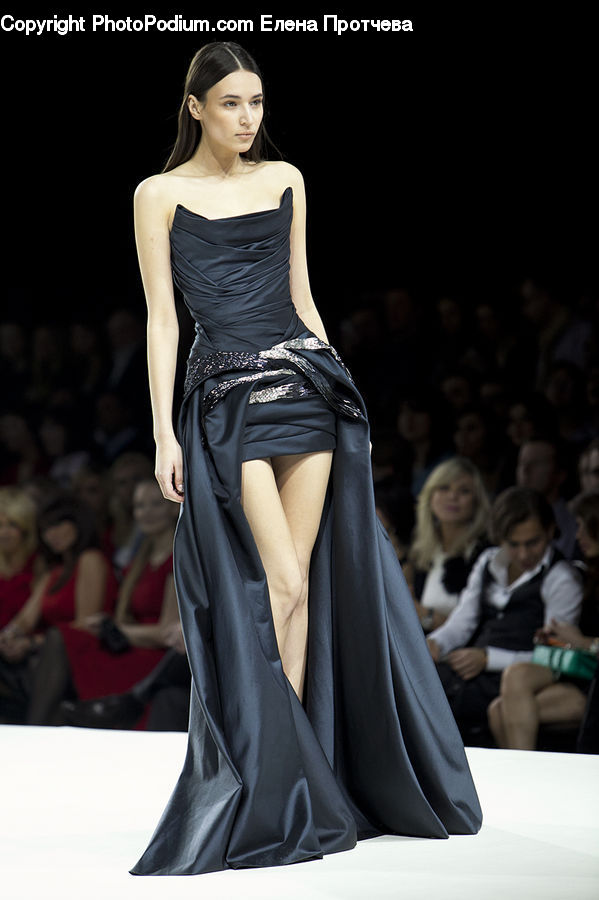 People, Person, Human, Runway, Evening Dress, Gown, Audience