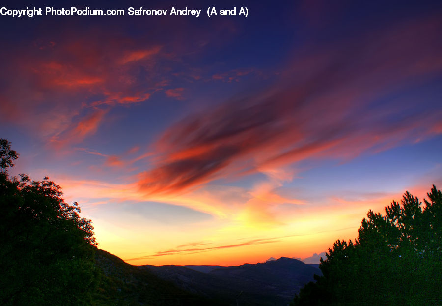 Dawn, Dusk, Red Sky, Sky, Sunrise, Sunset, Outdoors