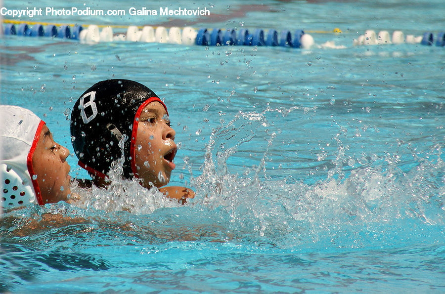 Sport, Swimming, Water, Head, Portrait, Face, Selfie