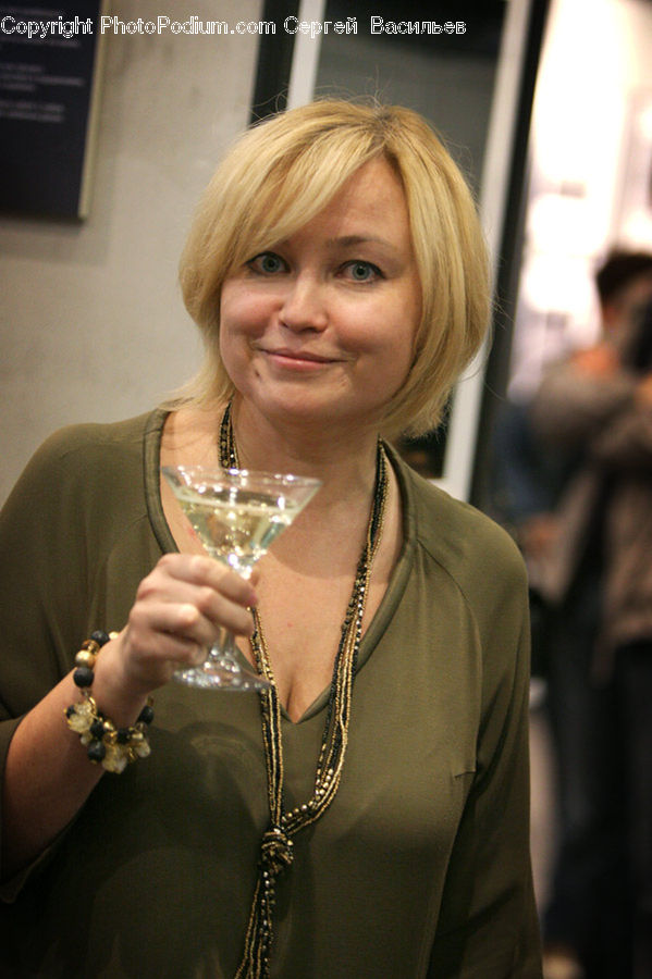 Human, People, Person, Glass, Blonde, Female, Woman