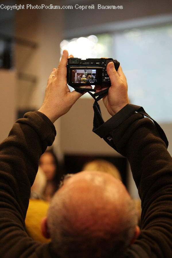 People, Person, Human, Camera, Electronics, Finger, Sitting