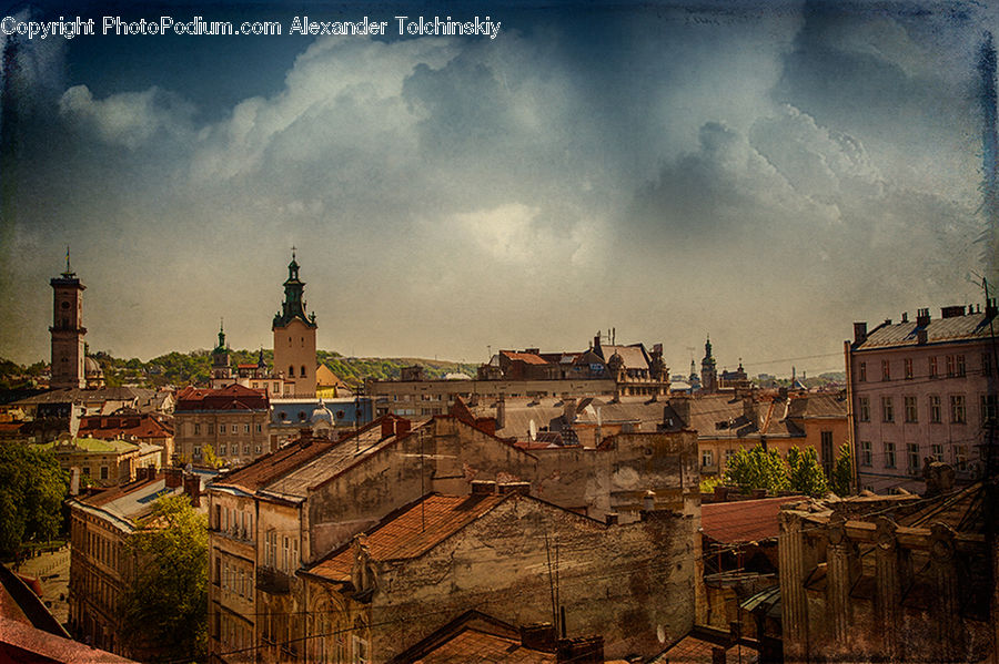 Architecture, Downtown, Plaza, Town Square, City, Housing, Monastery