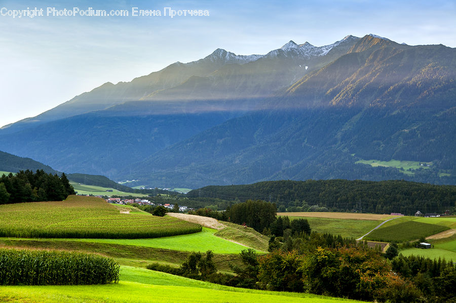Nature, Outdoors, Field, Grass, Grassland, Land, Crest