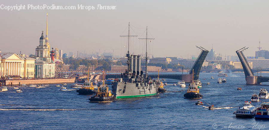 Cruise Ship, Ferry, Freighter, Ship, Tanker, Vessel, City