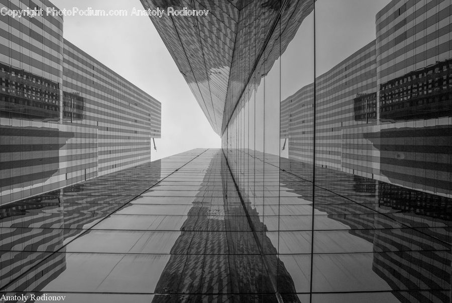Architecture, City, Downtown, High Rise, Skyscraper, Path, Sidewalk