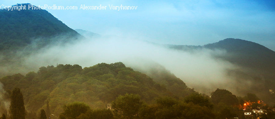 Fog, Mist, Outdoors, Dawn, Dusk, Sky, Sunrise