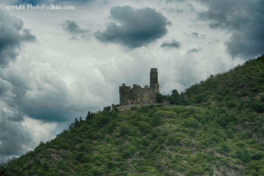 Architecture, Castle, Fort, Cloud, Cumulus, Sky, Azure Sky