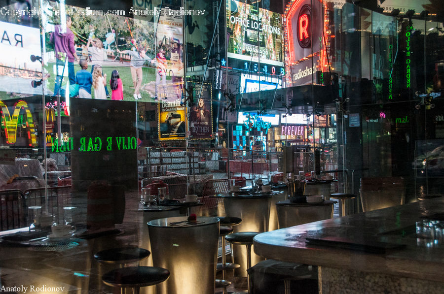 Train, Vehicle, Glass, Cafe, Cafeteria, Food Court, Chair