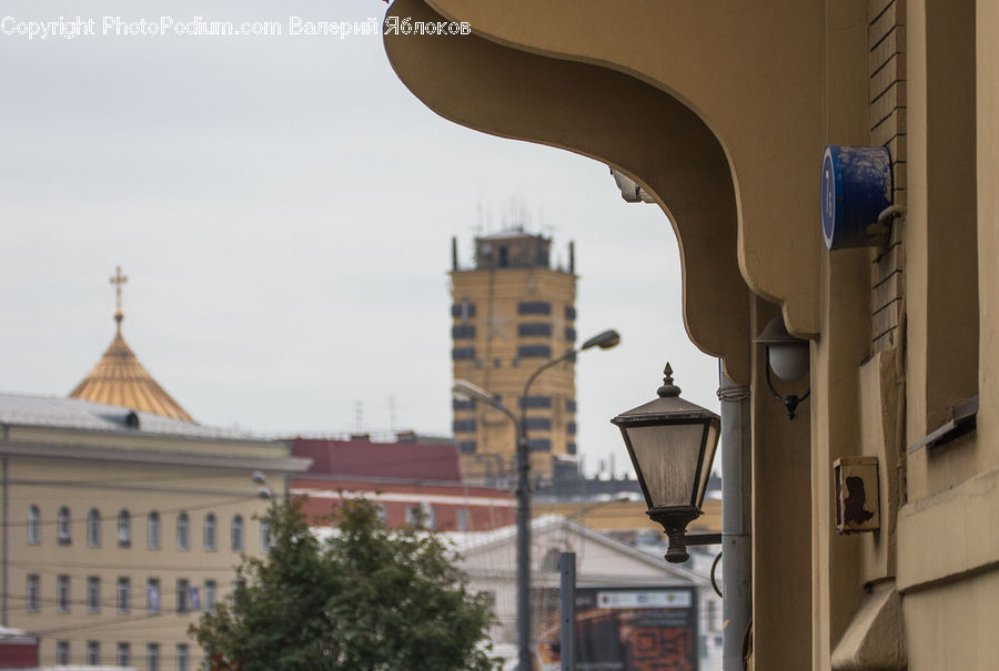 Lantern, Building, Housing, Villa, Light Fixture, Office Building, Apartment Building