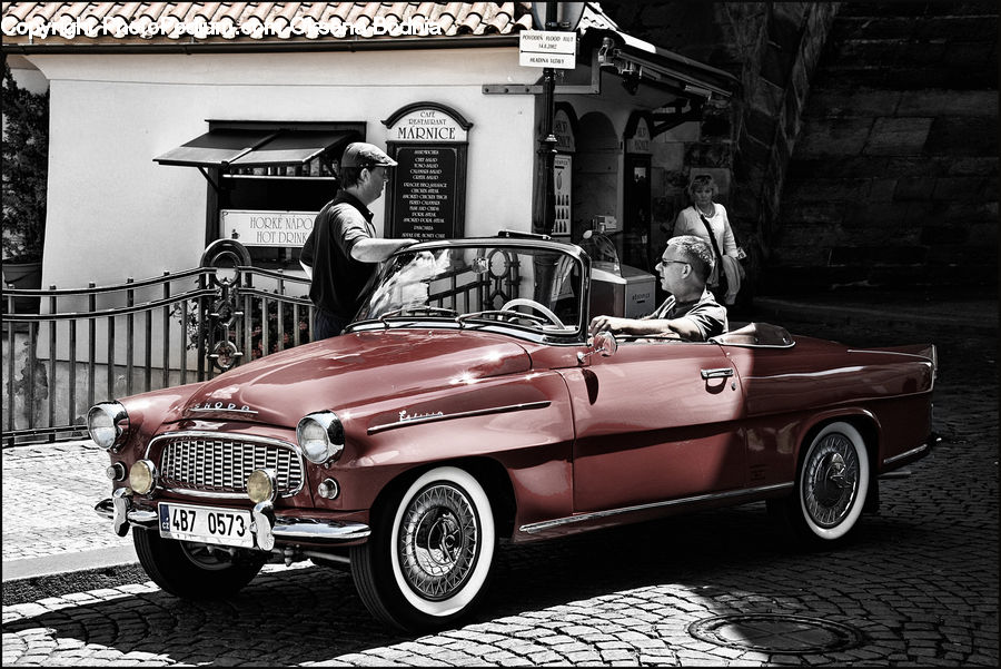People, Person, Human, Automobile, Car, Convertible, Hot Rod