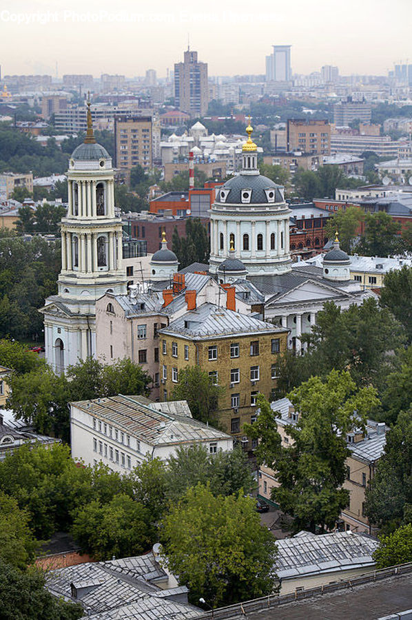 Plant, Potted Plant, Aerial View, Architecture, Dome, Bell Tower, Clock Tower