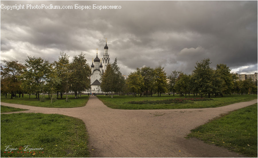 Dirt Road, Gravel, Road, Architecture, Church, Worship, Housing