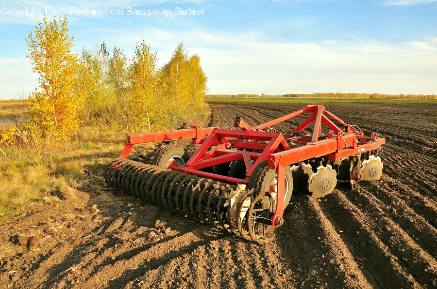 Bulldozer, Tractor, Vehicle, Landscape, Nature, Scenery, Car