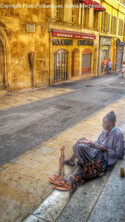 People, Person, Human, Asleep, Pavement, Alley, Alleyway