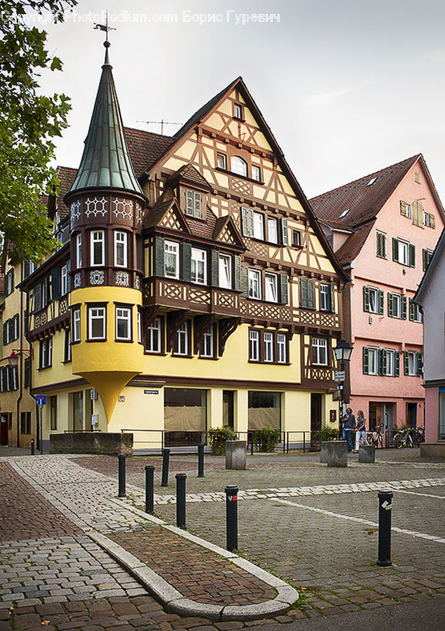 Building, Housing, Villa, Apartment Building, High Rise, Cobblestone, Pavement