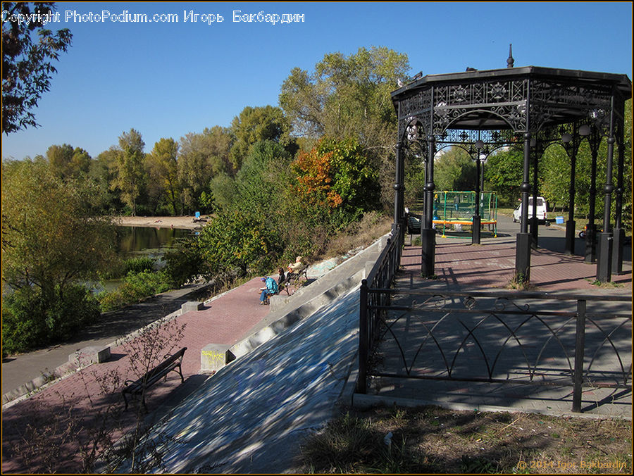 Gazebo, Patio, Pergola, Porch, Bench, Boardwalk, Path
