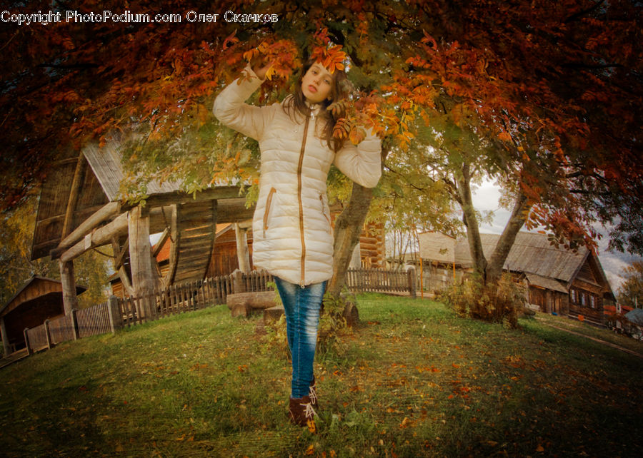People, Person, Human, Building, Cottage, Housing, Blouse