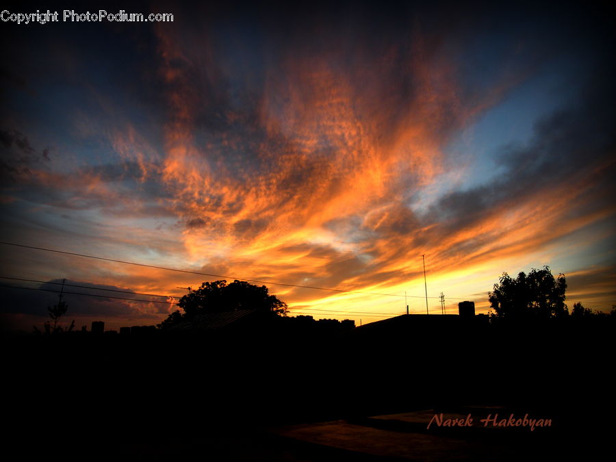 Dawn, Dusk, Red Sky, Sky, Sunrise, Sunset, Outdoors