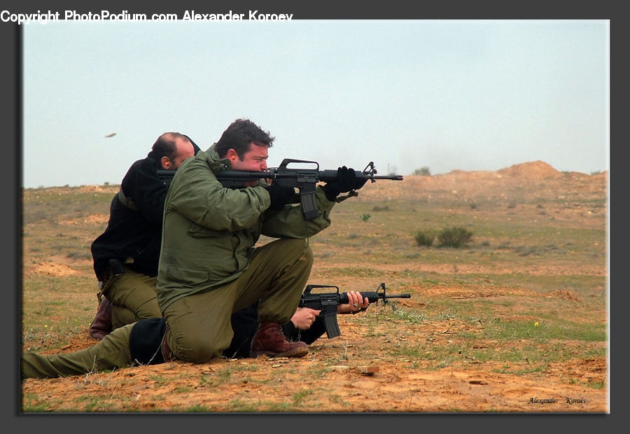 People, Person, Human, Soil, Outdoors, Field, Weapon