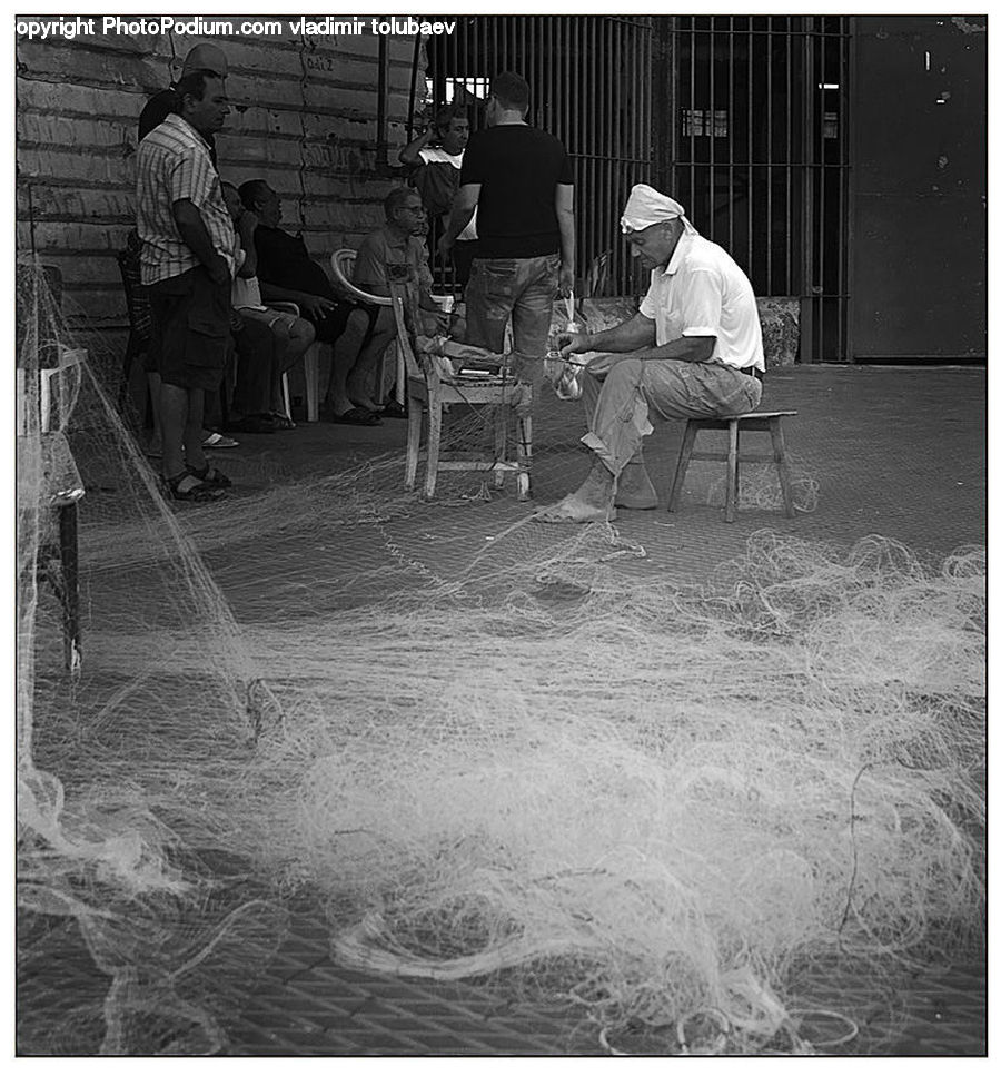 Bench, Chair, Furniture, Person, Worker, Carpenter, People