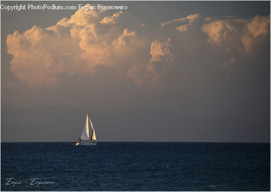 Cloud, Cumulus, Sky, Boat, Dinghy, Sailboat, Vessel
