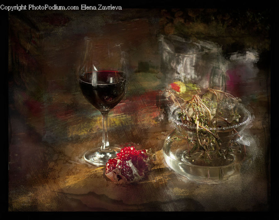 Glass, Goblet, Smoke, Fractal, Outdoors