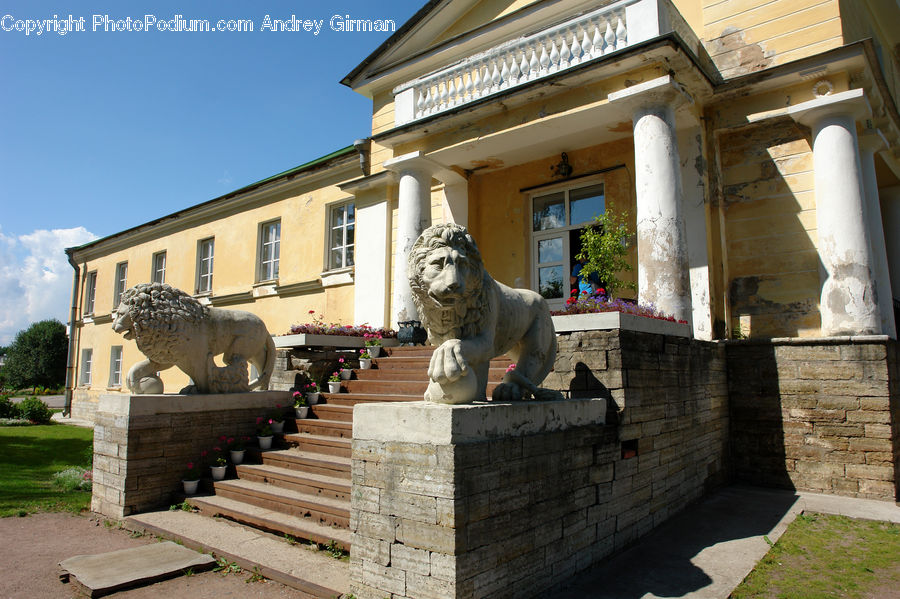 Art, Sculpture, Statue, Patio, Building, Housing, Villa
