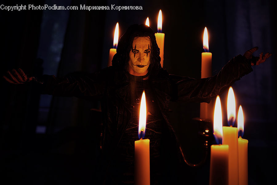 Candle, Night, Outdoors, Fire, Flame, Lighting