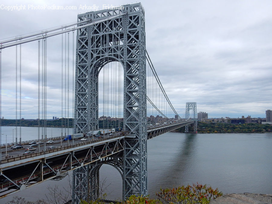 Bridge, Suspension Bridge, Boat, Yacht, Dock, Landing, Pier
