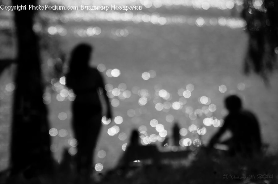 Bubble, Water, Night, Outdoors, Silhouette, Lighting, Bling