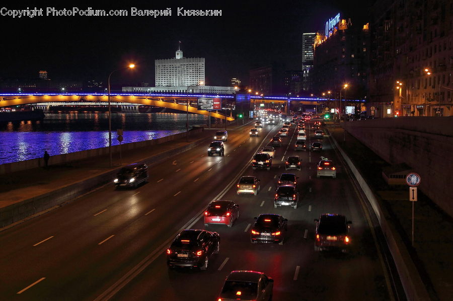 Freeway, Road, Traffic Jam, Parking, Parking Lot, Highway, Bridge