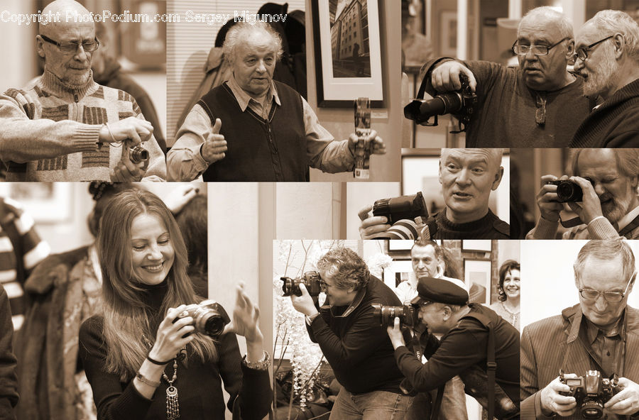 People, Person, Human, Photographer, Head, Portrait, Collage