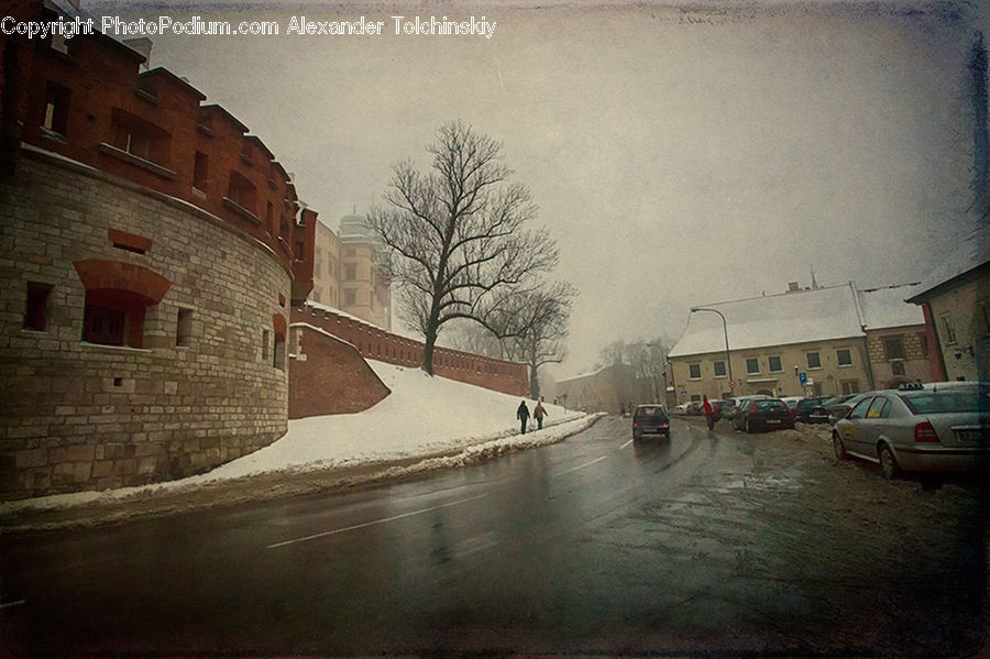 Castle, Ditch, Fort, Moat, Automobile, Car, Vehicle