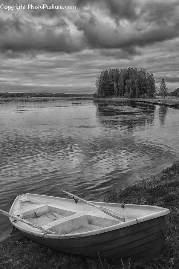 Boat, Rowboat, Vessel, Dinghy, Land, Marsh, Outdoors