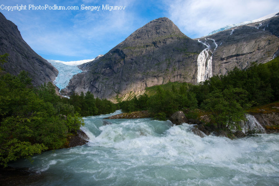 Mountain, Outdoors, Valley, Arctic, Glacier, Ice, Snow