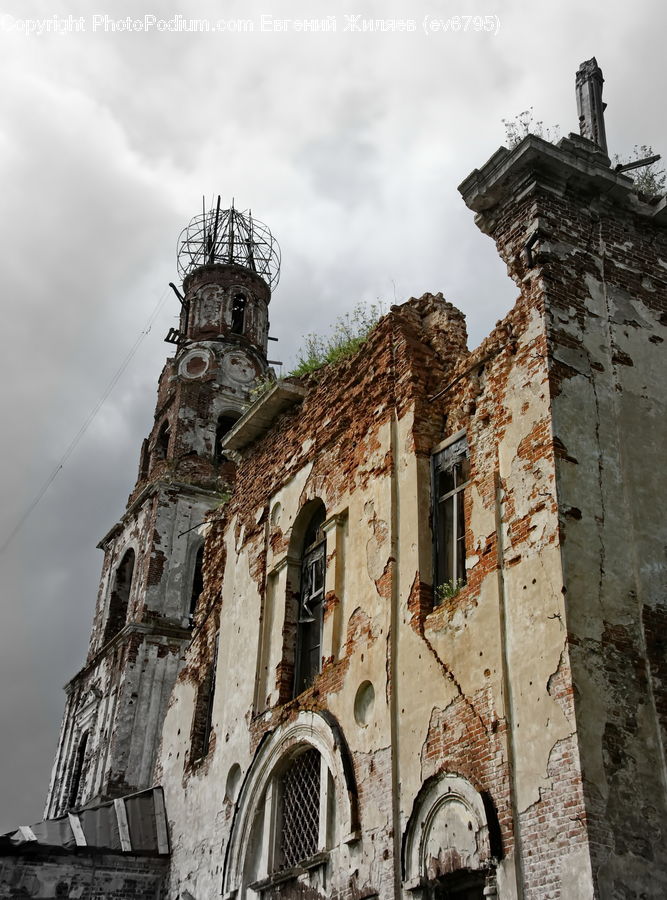 Brick, Ruins, Architecture, Castle, Fort, Cathedral, Church