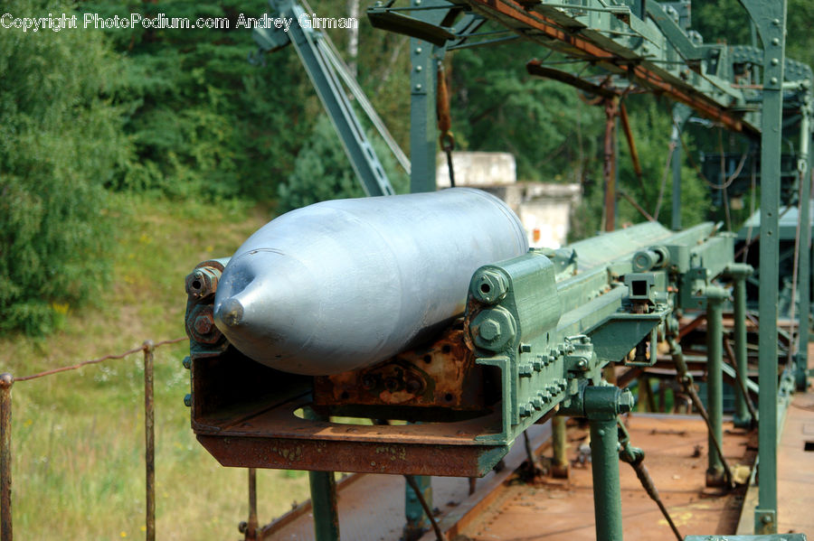 Rust, Cannon, Weaponry, Banister, Handrail, Engine, Machine