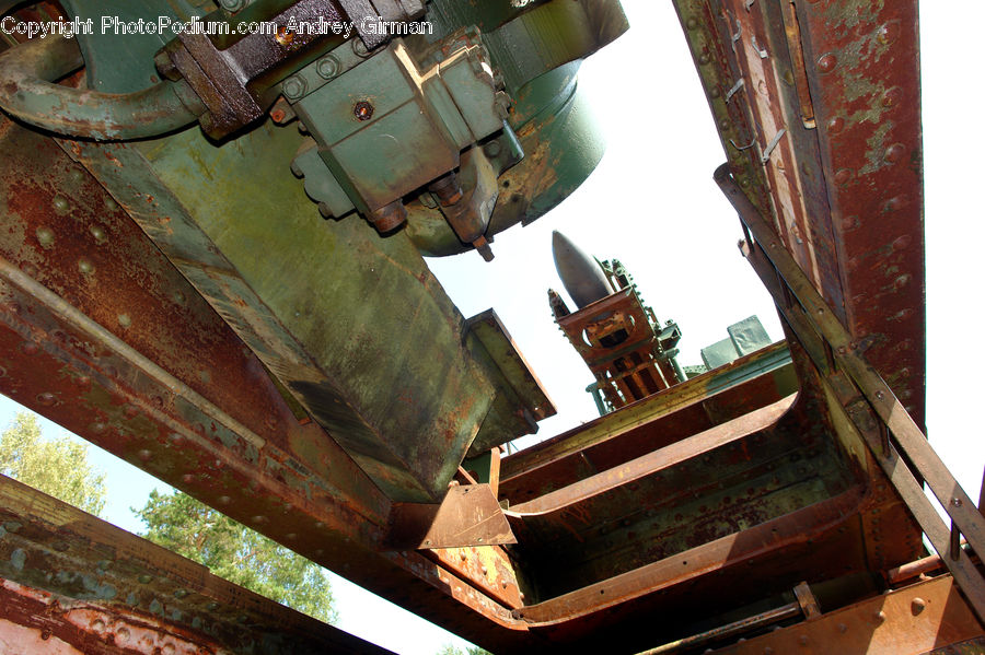 Rust, Lathe, Machine, Bulldozer, Tractor, Vehicle, Console