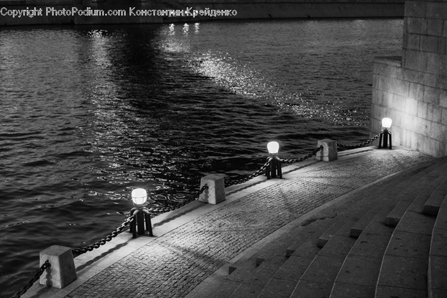 Alley, Alleyway, Road, Street, Town, Bench, Dock