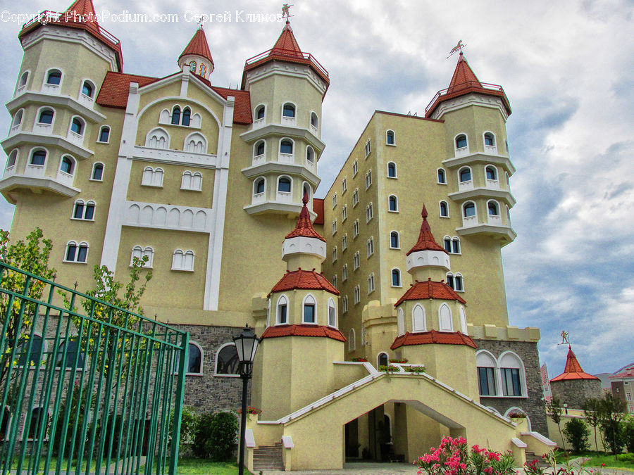 Architecture, Castle, Fort, Balcony, Bell Tower, Clock Tower, Tower