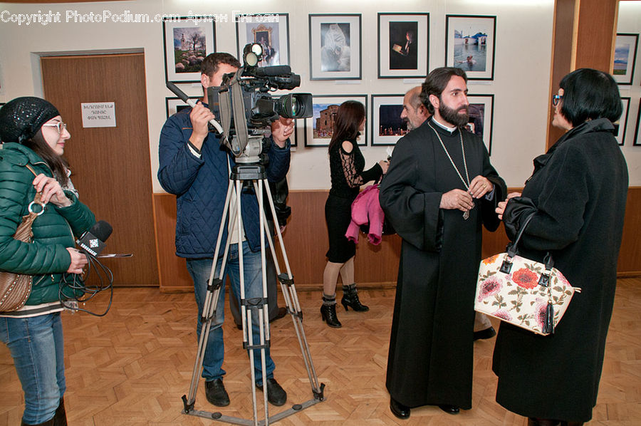 People, Person, Human, Tripod, Coat, Overcoat, Clothing