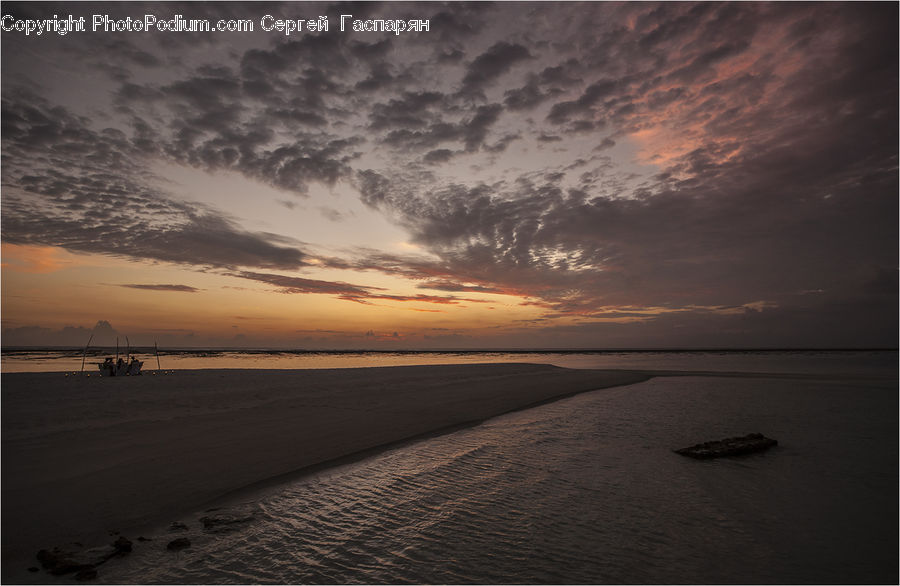 Beach, Coast, Outdoors, Sea, Water, Dawn, Dusk