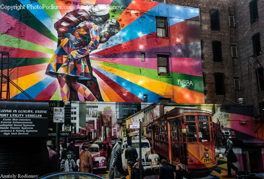 People, Person, Human, Collage, Poster, Bus, Double Decker Bus