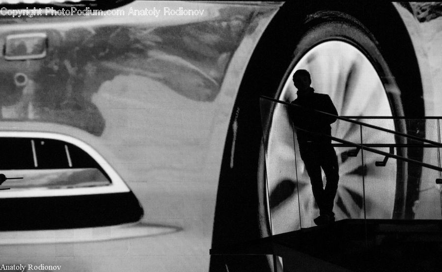 People, Person, Human, Arch, Silhouette, Car, Van