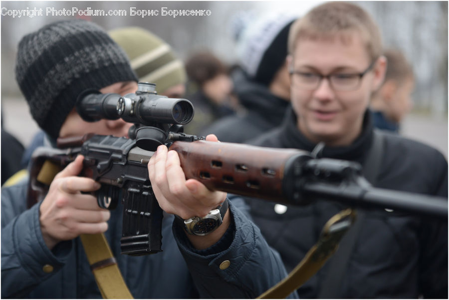 People, Person, Human, Photographer, Gun, Machine Gun, Weapon