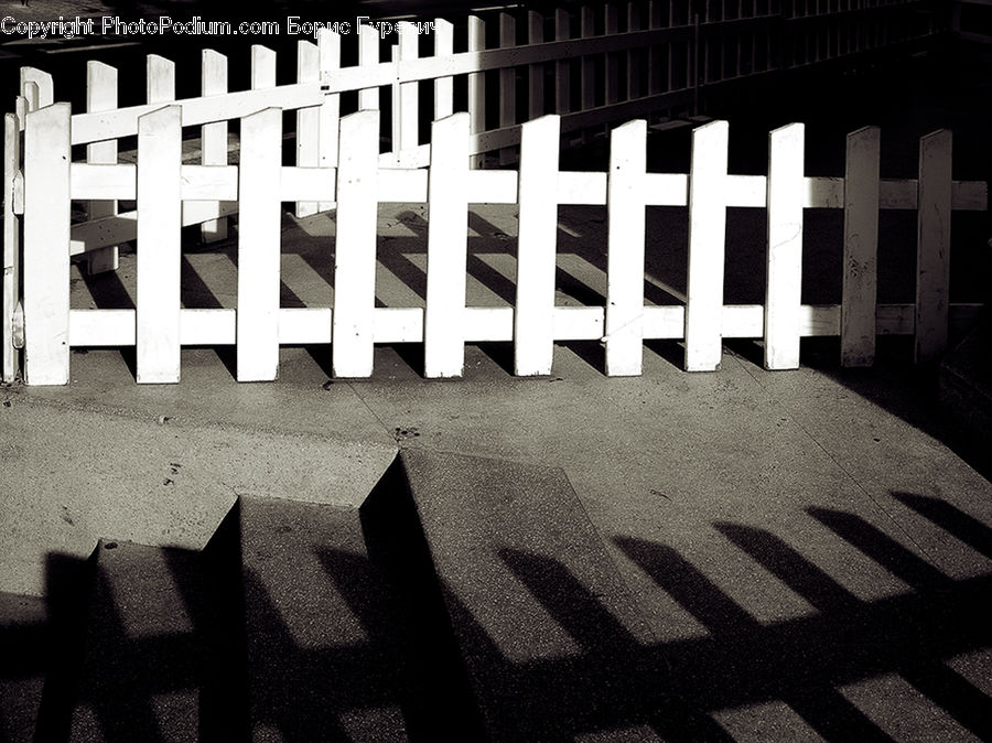 Fence, Person, Picket, Asphalt, Tarmac, Silhouette, Text