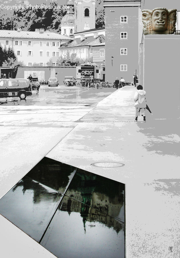 Collage, Poster, Half Track, Vehicle, Car, Van, Automobile